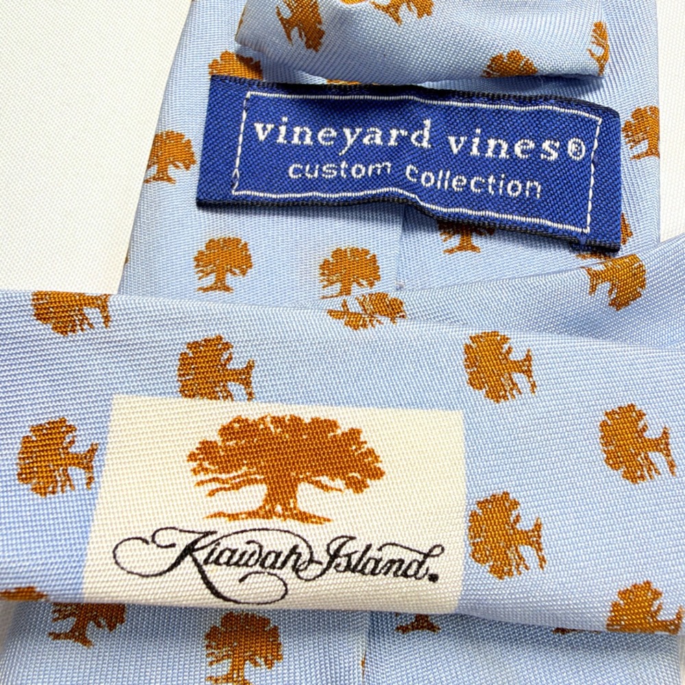 Vineyard Vines Kiawah Island Golf Resort Silk Tie Blue Oak Tree Custom